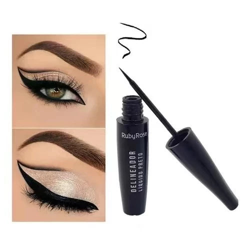 Delineador Líquido Preto Ruby Rose HB-8406